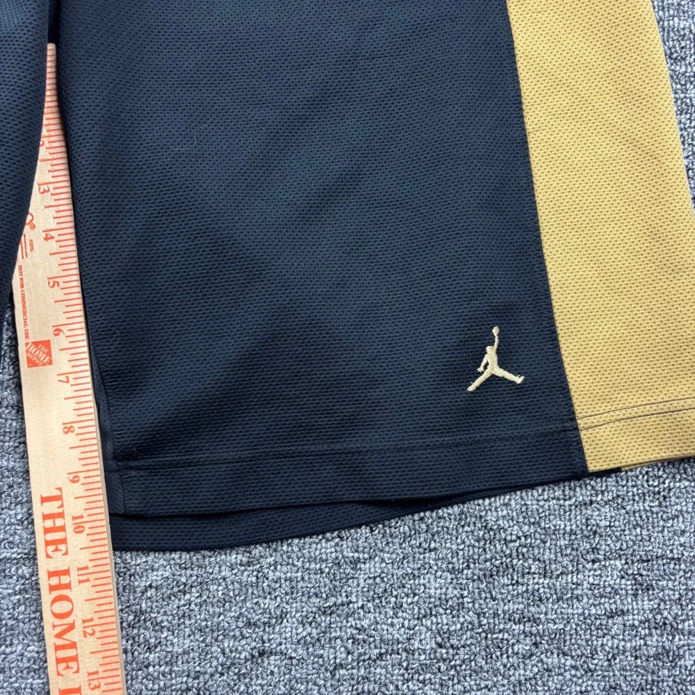 Y2K 2000s Jordan Brand Baggy Basketball Shorts Black/Gold/White Size Large